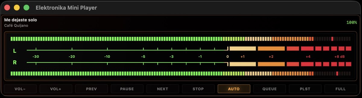 Elektronika Mini Player — compact stereo meters and transport